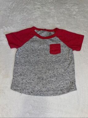 (3 for $10) George Kids Short-Sleeve Raglan Tee with Red Sleeves and Pocket